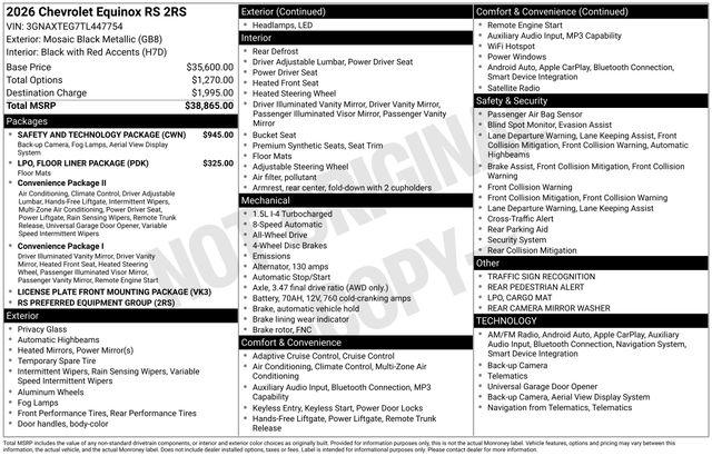 2026 Chevrolet Equinox AWD RS