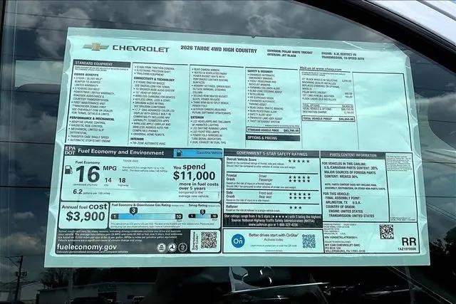 2026 Chevrolet Tahoe 4WD High Country