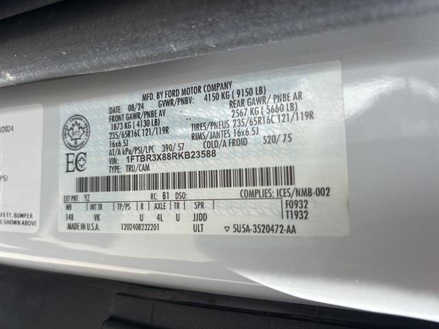 2024 Ford Transit Cargo Van 148 WB High Roof Extended Carg