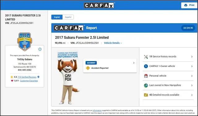 2017 Subaru Forester 2.5i Limited