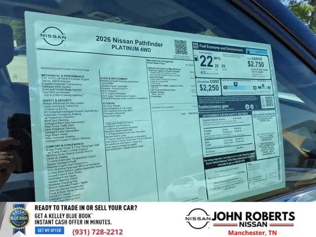 2026 Nissan Pathfinder Platinum