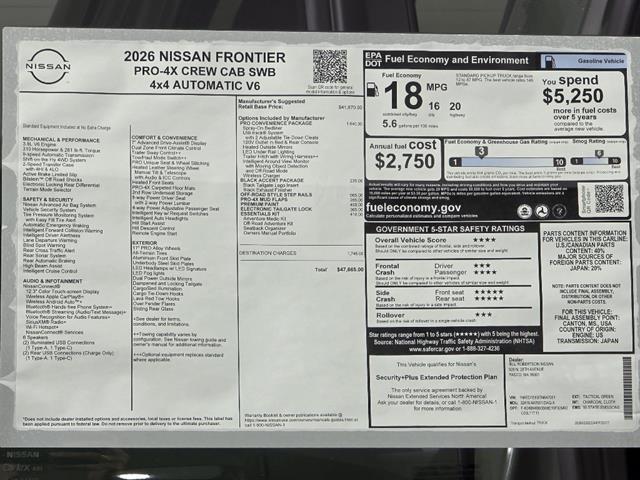 2026 Nissan Frontier Crew Cab PRO-4X 4x4