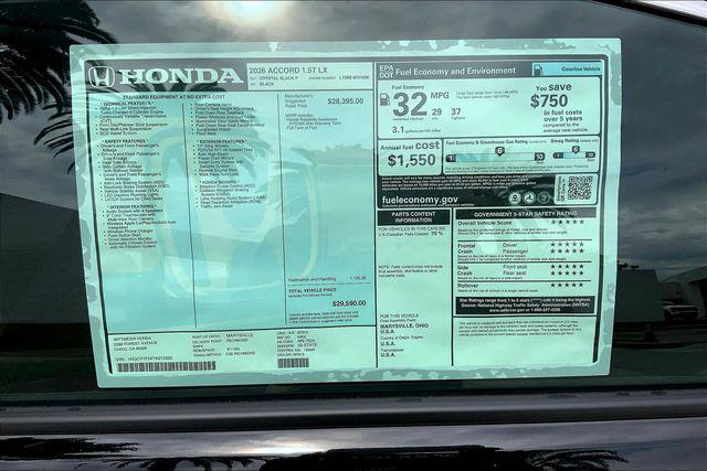 2026 Honda Accord Sedan LX