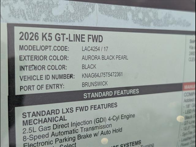 2026 Kia K5 GT-Line FWD
