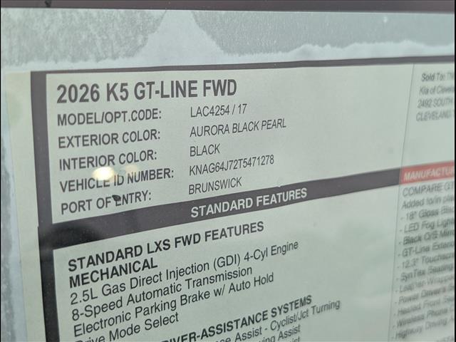 2026 Kia K5 GT-Line FWD