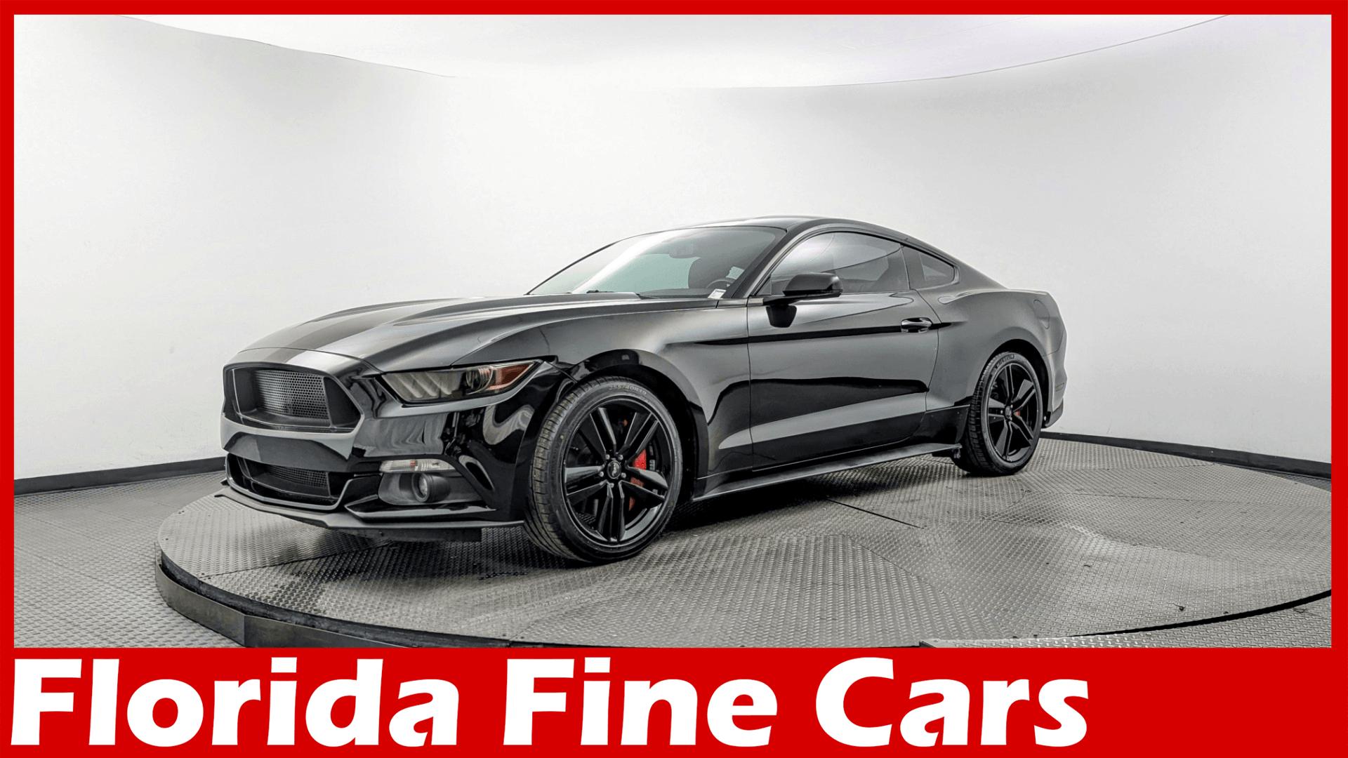 Black 2015 Ford Mustang EcoBoost Premium Coupe RWD Coupe Rear-Wheel Drive Automatic