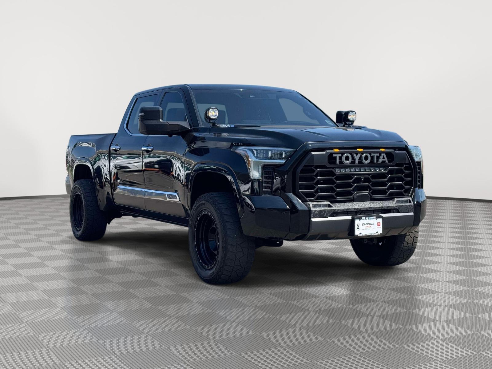 Midnight Black Metallic 2022 Toyota Tundra Hybrid 1794 Edition HV CrewMax Cab LB 4WD Pickup Truck Four-Wheel Drive Automatic