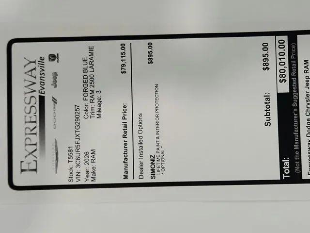 2026 Ram 2500 Laramie Crew Cab 4x4 6'4" Box