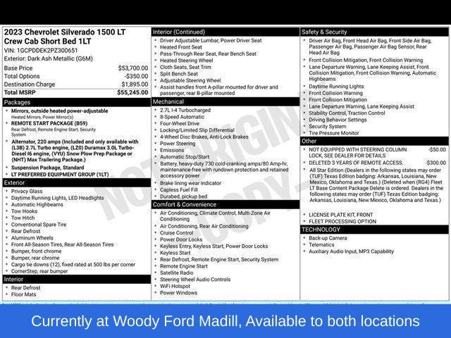 2023 Chevrolet Silverado 1500 4WD Crew Cab Standard Bed LT for sale in Madill, OK
