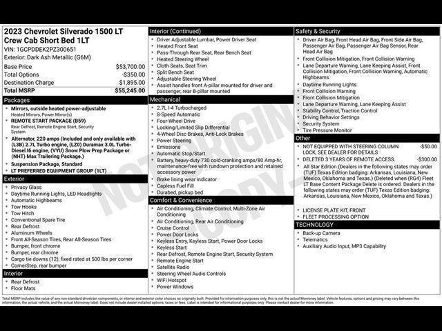 2023 Chevrolet Silverado 1500 4WD Crew Cab Standard Bed LT