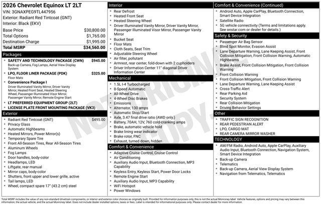 2026 Chevrolet Equinox AWD LT