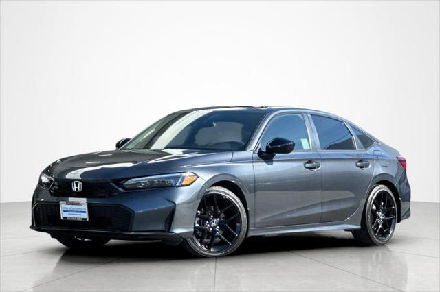 Meteorite Gray Metallic 2025 Honda Civic Hybrid Sport Sedan FWD Sedan Front-Wheel Drive Automatic