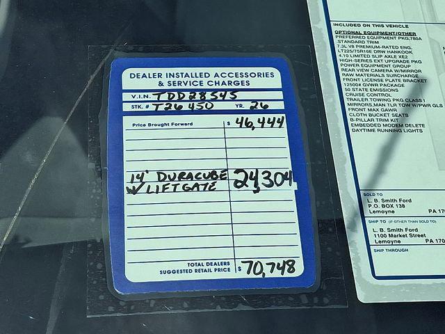 2026 Ford E-350 Cutaway 2026 FORD E-350 CUTAWAY CHASSIS 2DR 138 WB HD