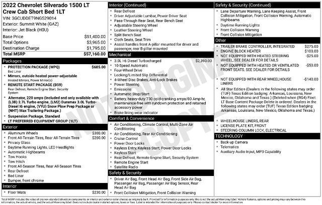 2022 Chevrolet Silverado 1500 4WD Crew Cab Standard Bed LT