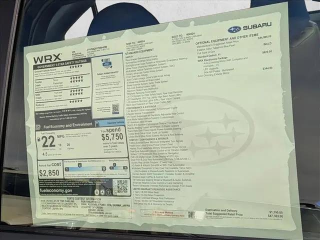 2026 Subaru WRX tS