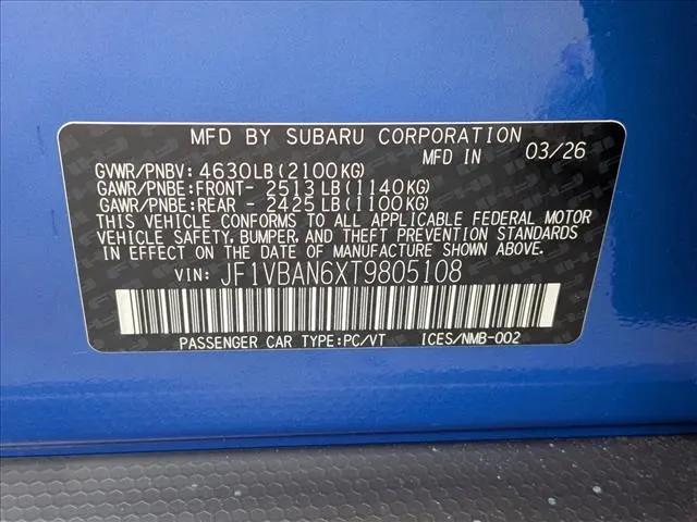 2026 Subaru WRX Limited