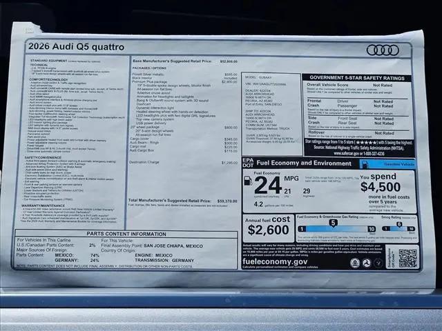 2026 Audi Q5 Premium Plus TFSI quattro S tronic