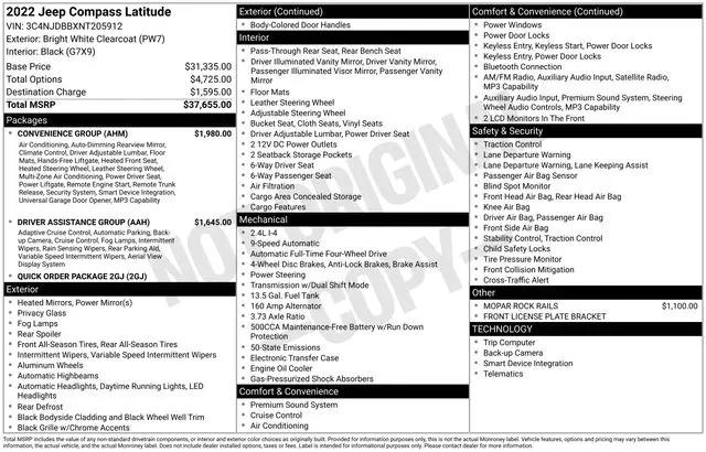 2022 Jeep Compass Latitude 4x4