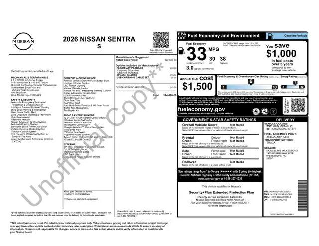 2026 Nissan Sentra S
