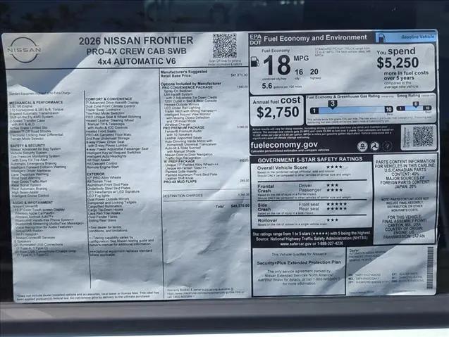2026 Nissan Frontier Crew Cab PRO-4X 4x4