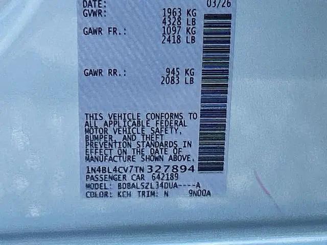 2026 Nissan Altima SR FWD