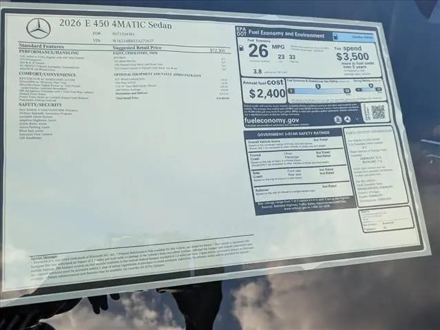 2026 Mercedes-Benz E 450 4MATIC