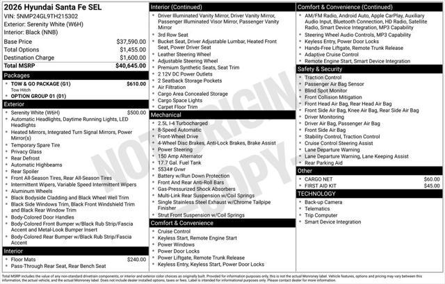2026 Hyundai Santa Fe SEL