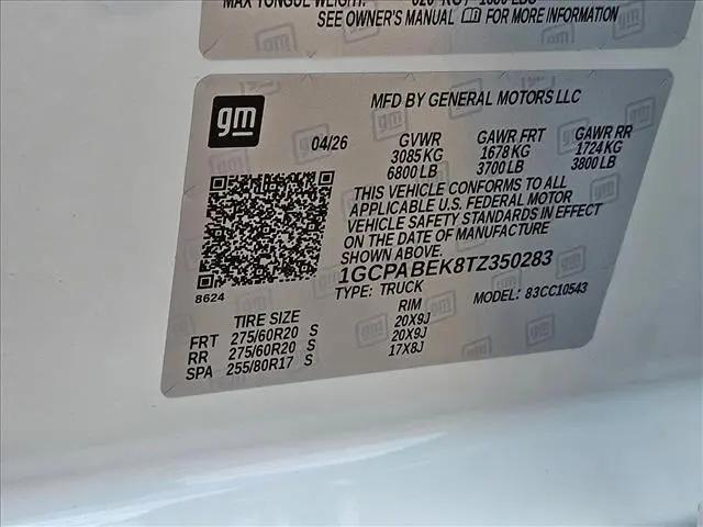 2026 Chevrolet Silverado 1500 2WD Crew Cab Short Bed Custom