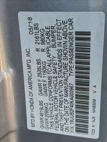 2019 Acura TLX Tech Pkg