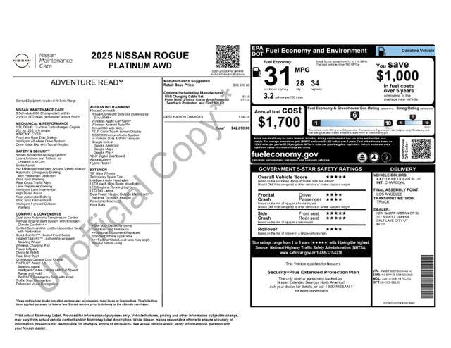 2025 Nissan Rogue Platinum Intelligent AWD