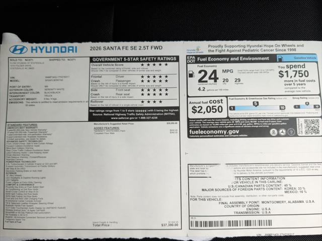 2026 Hyundai Santa Fe SE