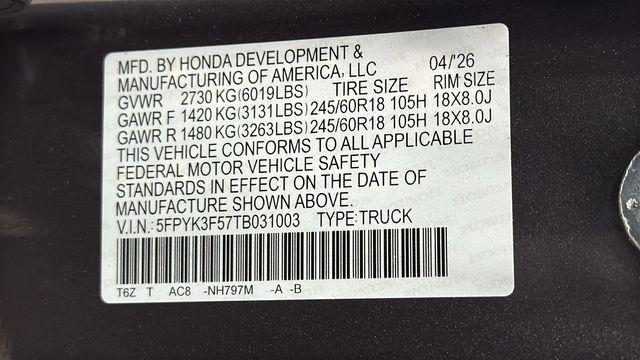 2026 Honda Ridgeline RTL