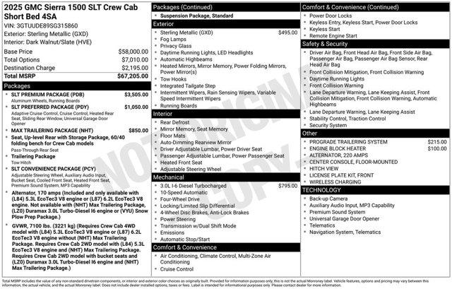 2025 GMC Sierra 1500 4WD Crew Cab Short Box SLT