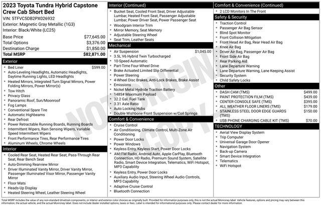 2023 Toyota Tundra Capstone