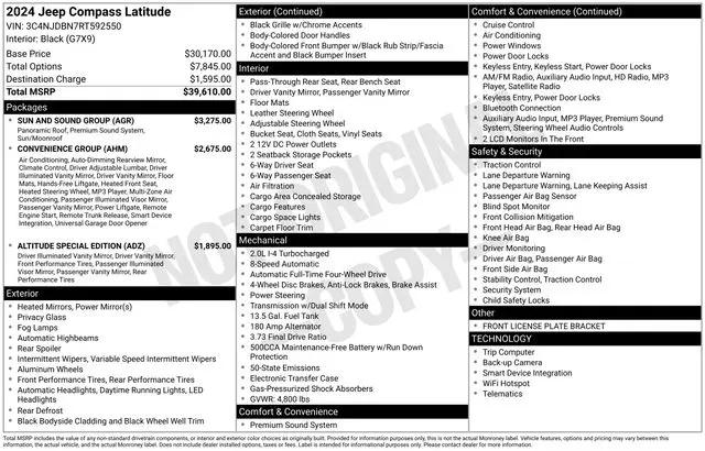 2024 Jeep Compass Latitude 4x4