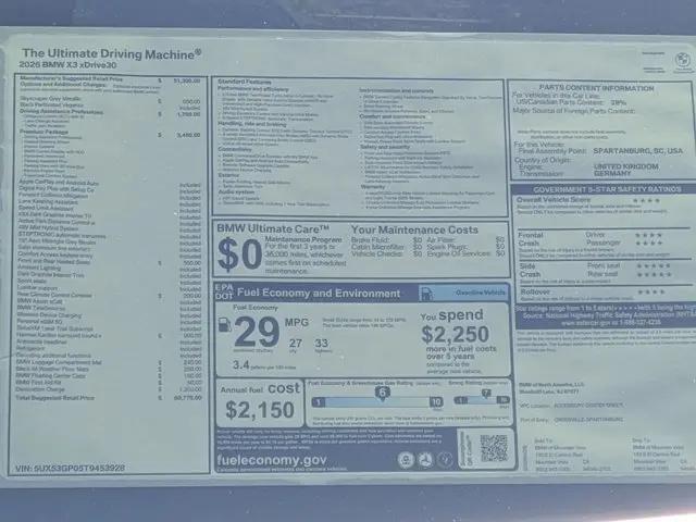 2026 BMW X3 30 xDrive
