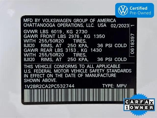 2023 Volkswagen Atlas 3.6L V6 SEL