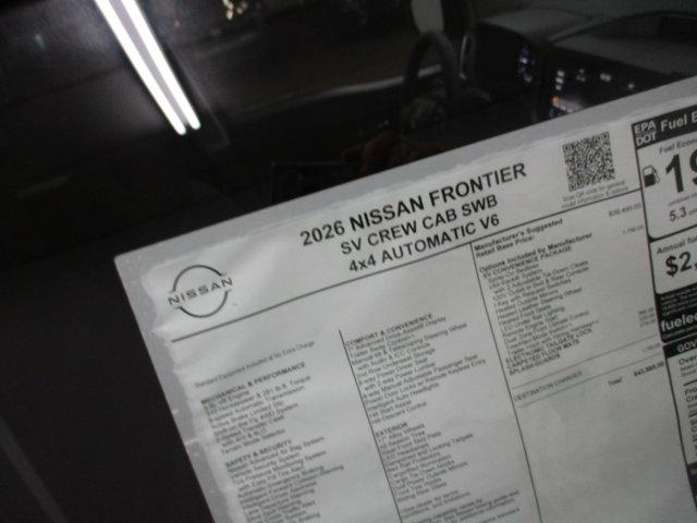 2026 Nissan Frontier Crew Cab SV 4x4