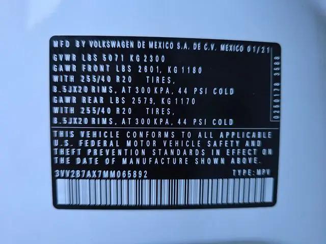 2021 Volkswagen Tiguan 2.0T SE R-Line Black