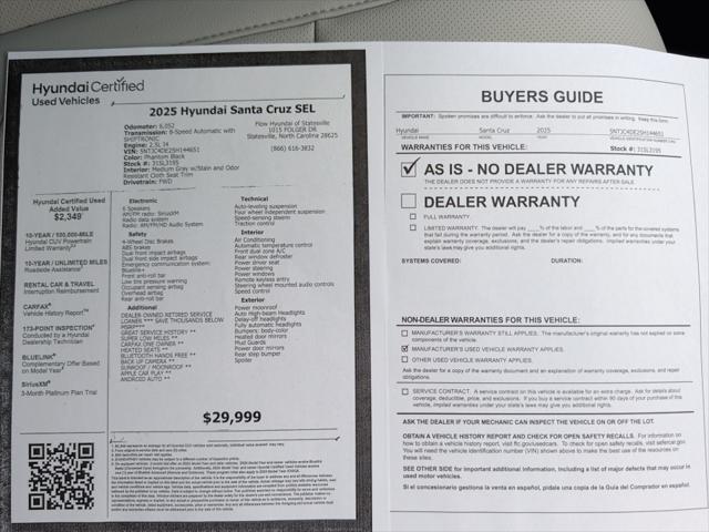 2025 Hyundai Santa Cruz SEL Activity