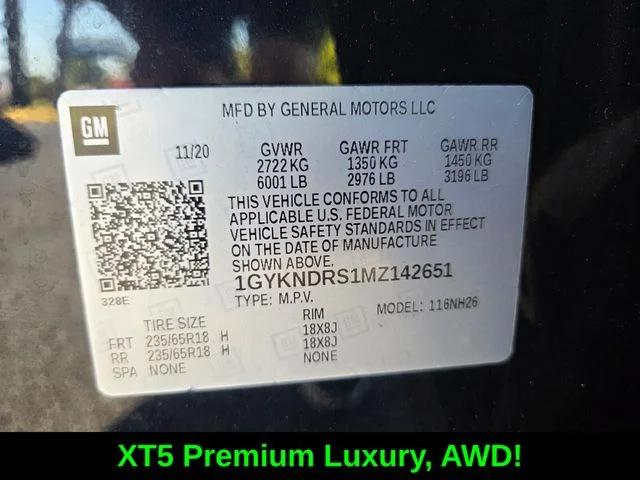 2021 Cadillac XT5 AWD Premium Luxury