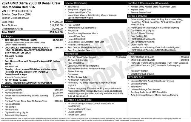 2024 GMC Sierra 2500HD 4WD Crew Cab Standard Bed Denali