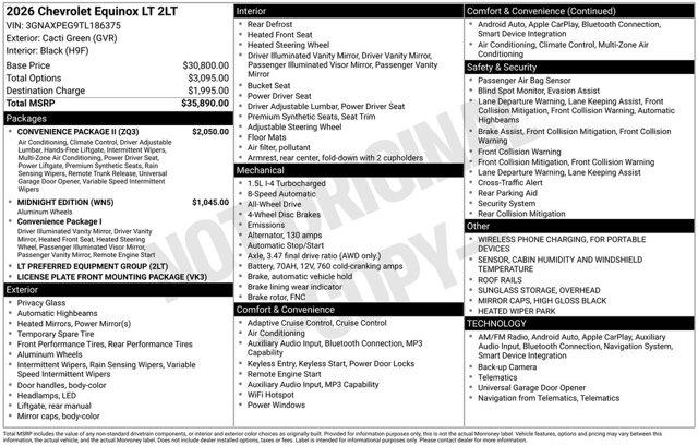 2026 Chevrolet Equinox AWD LT