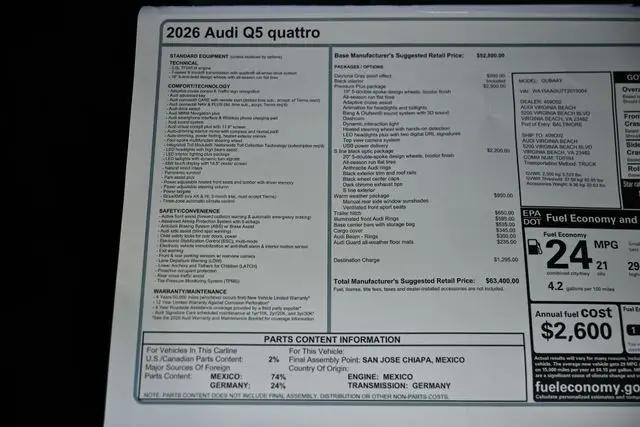 2026 Audi Q5 Premium Plus TFSI quattro S tronic