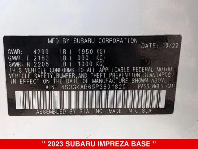2023 Subaru Impreza Base Sedan