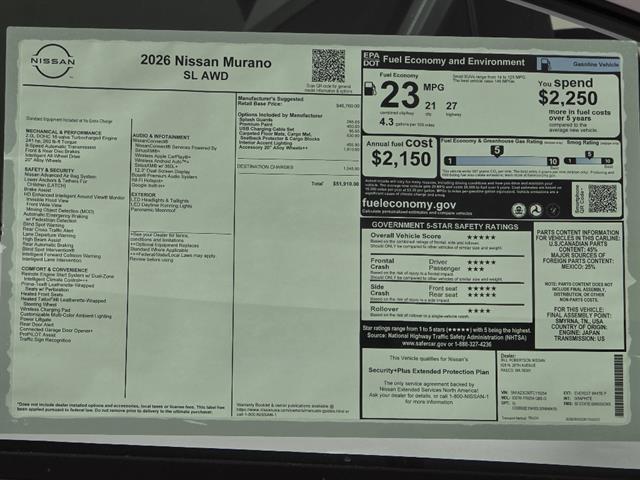 2026 Nissan Murano SL