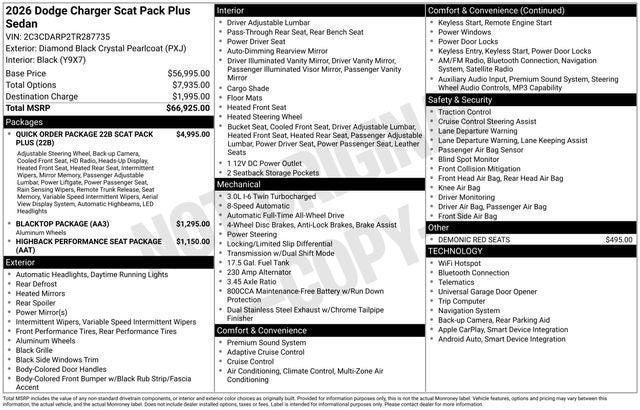 2026 Dodge Charger Scat Pack Plus 4-Door AWD