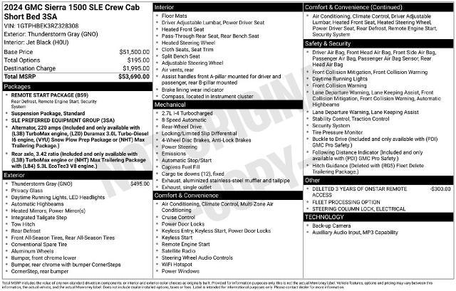 2024 GMC Sierra 1500 2WD Crew Cab Short Box SLE