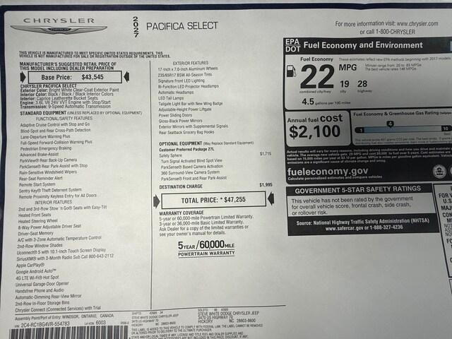 2027 Chrysler Pacifica Select