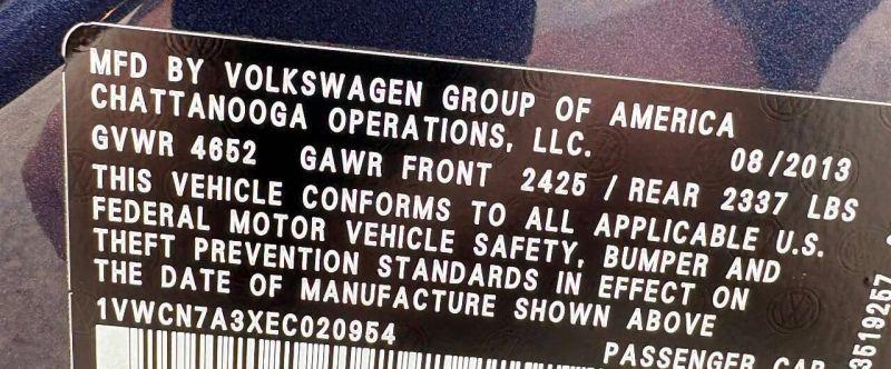 2014 Volkswagen Passat 2.0L TDI SEL Premium